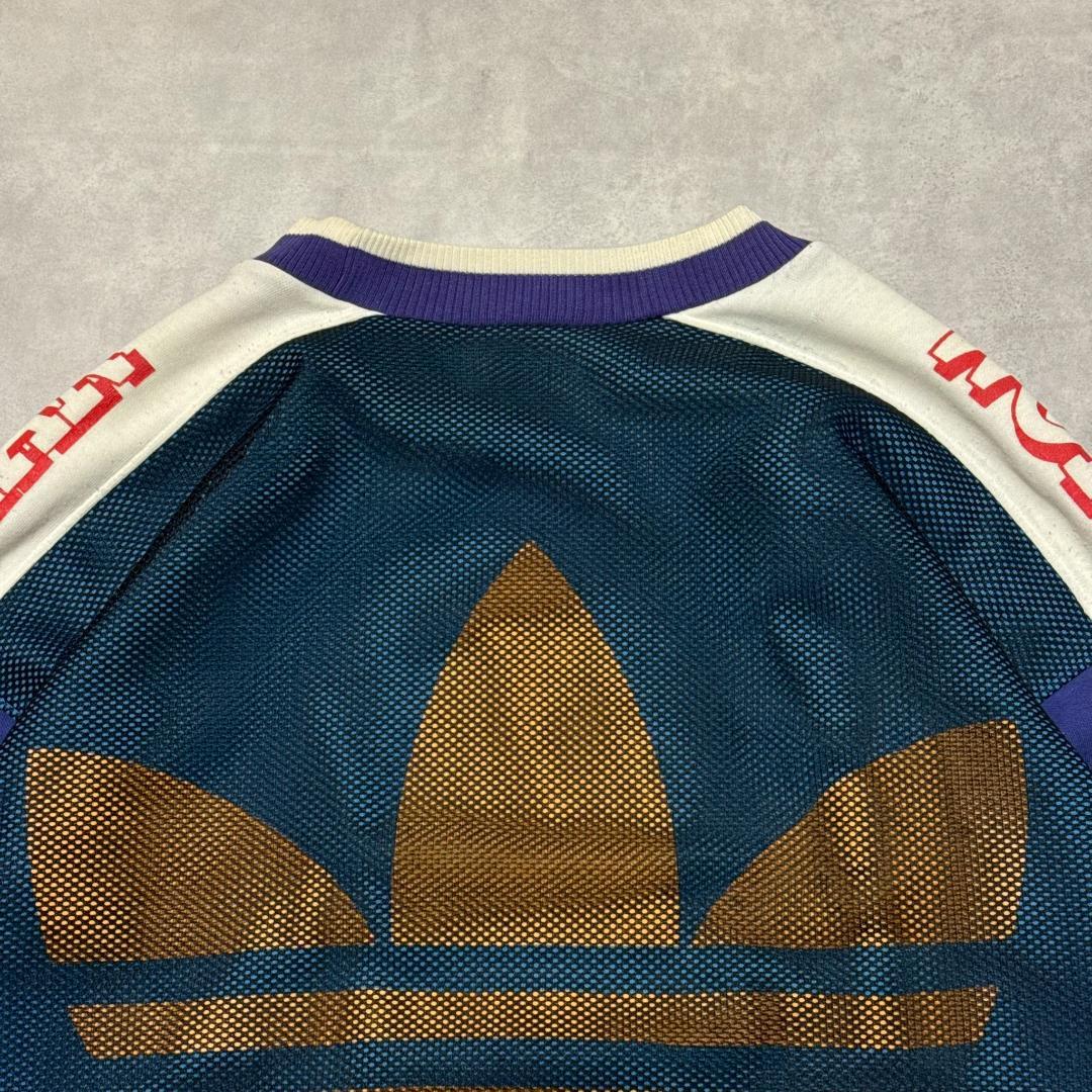珍品 90s デサント製 adidas メッシュ ロンT DM1466