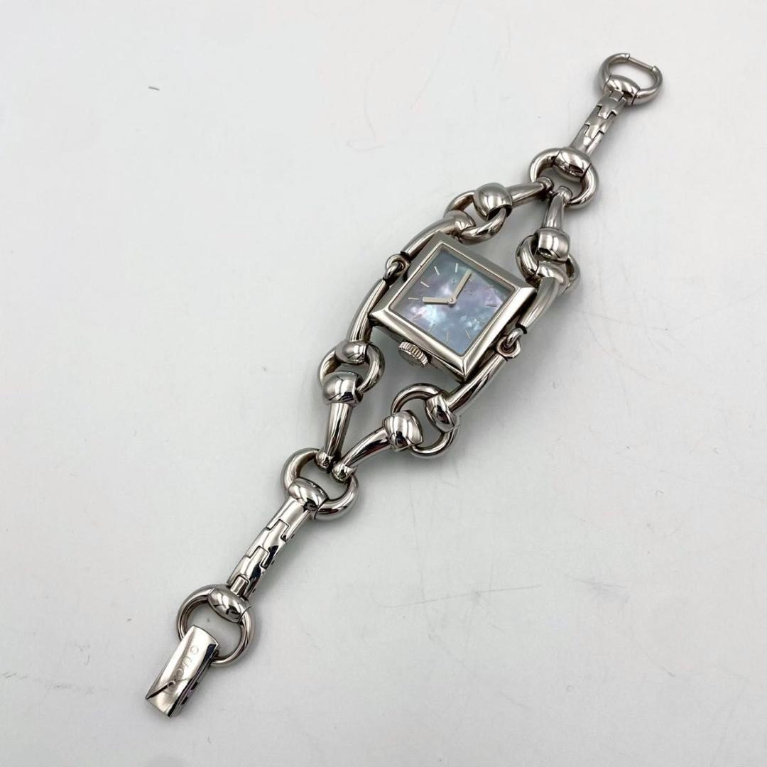 425 希少 グッチ シニョーリア 116.3 腕時計 クォーツ シェル文字盤