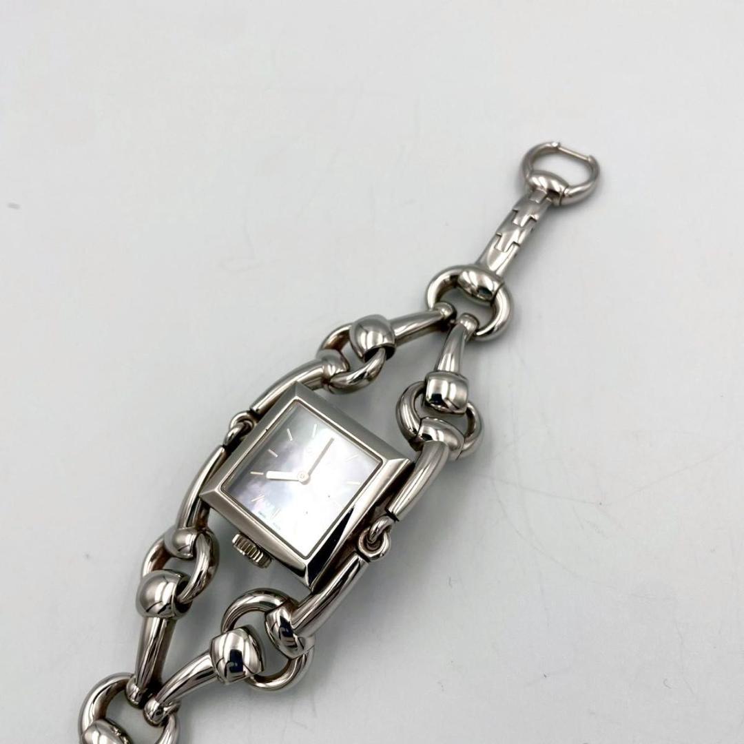 425 希少 グッチ シニョーリア 116.3 腕時計 クォーツ シェル文字盤