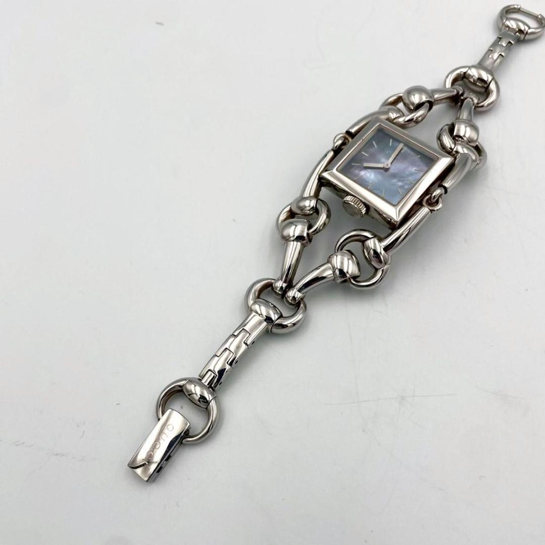 425 希少 グッチ シニョーリア 116.3 腕時計 クォーツ シェル文字盤