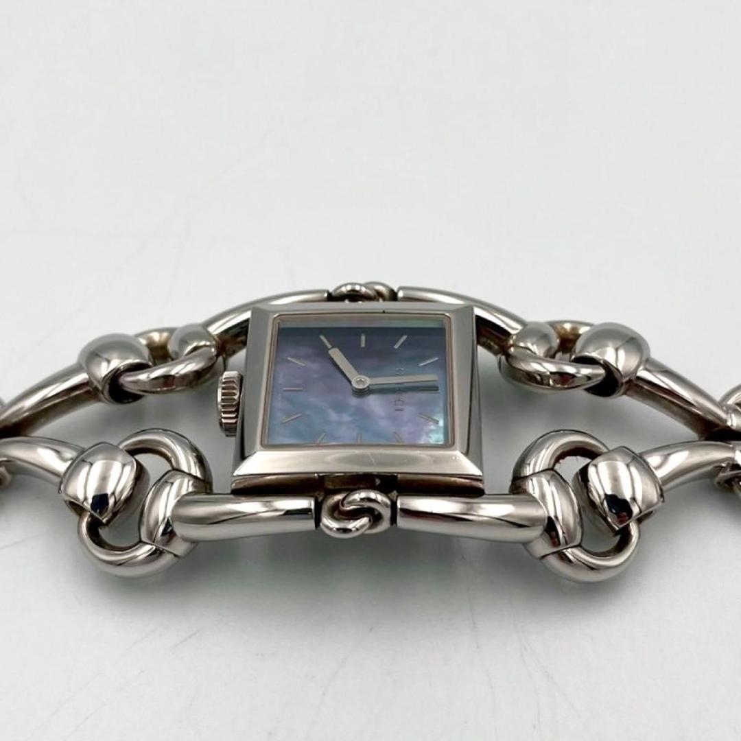 425 希少 グッチ シニョーリア 116.3 腕時計 クォーツ シェル文字盤