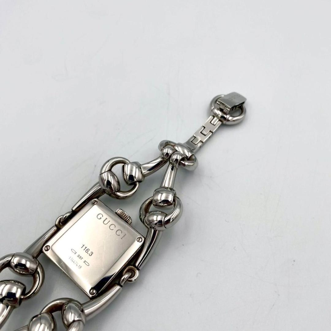 425 希少 グッチ シニョーリア 116.3 腕時計 クォーツ シェル文字盤