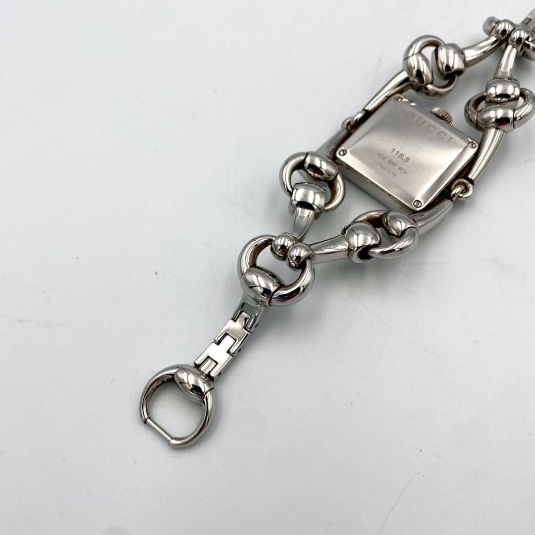 425 希少 グッチ シニョーリア 116.3 腕時計 クォーツ シェル文字盤