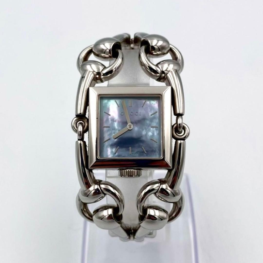 425 希少 グッチ シニョーリア 116.3 腕時計 クォーツ シェル文字盤