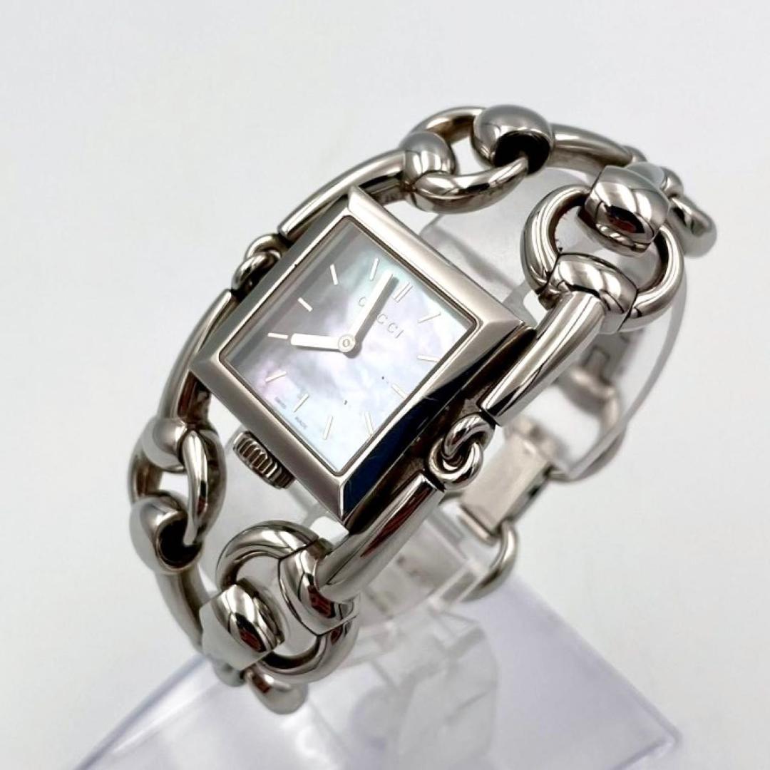 425 希少 グッチ シニョーリア 116.3 腕時計 クォーツ シェル文字盤