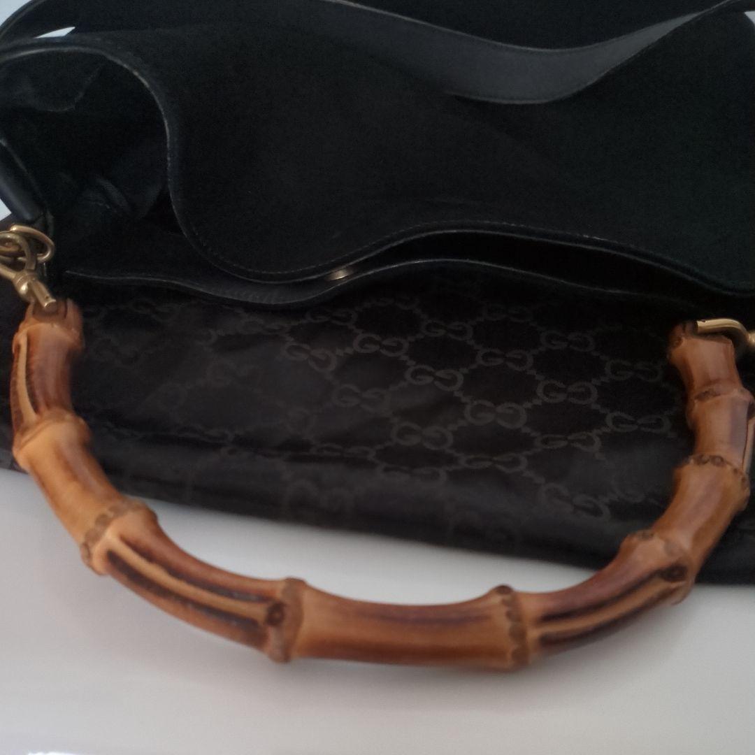 GUCCI　バンブー　ショルダーバック　スエード