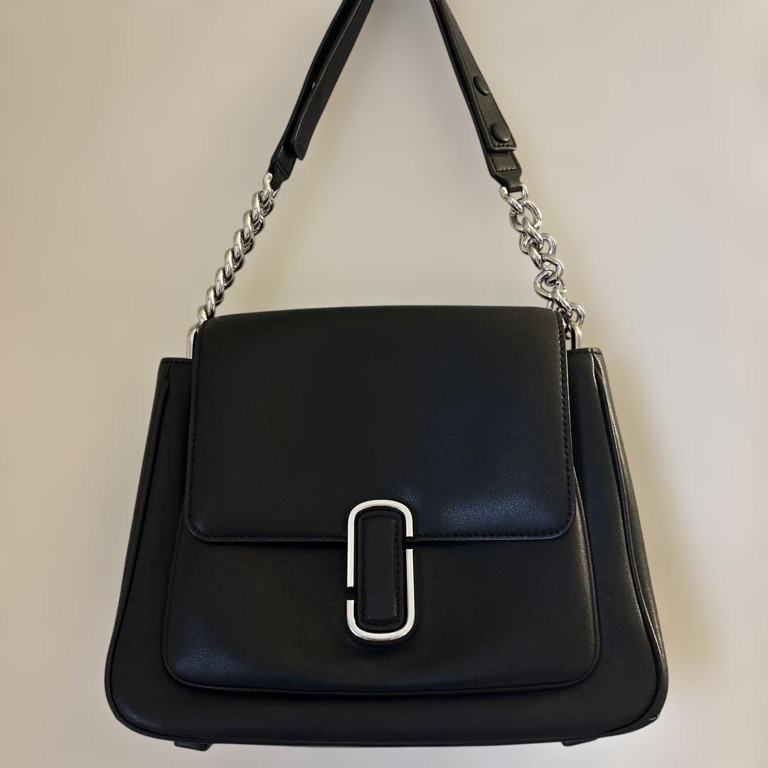 マークジェイコブス　サッチェル　ブラックチェーン ショルダーバッグ大