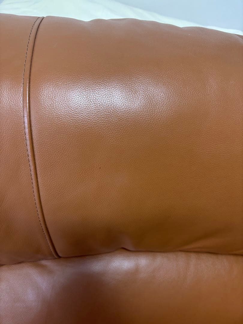 ブラウンレザー 2人掛けソファ