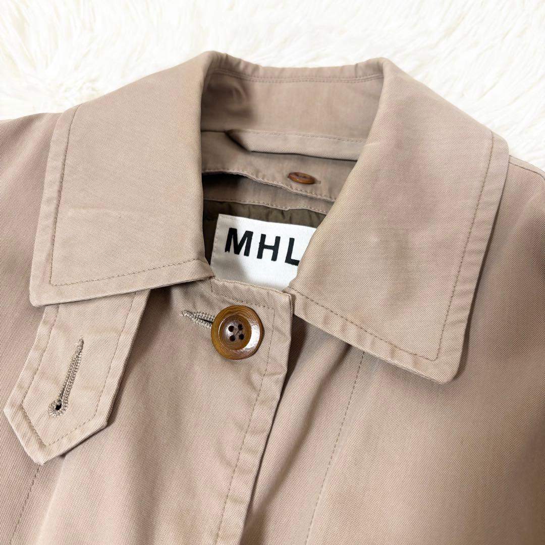 MHL. マーガレットハウエル ステンカラーコート ダウンライナー付 ブラウン