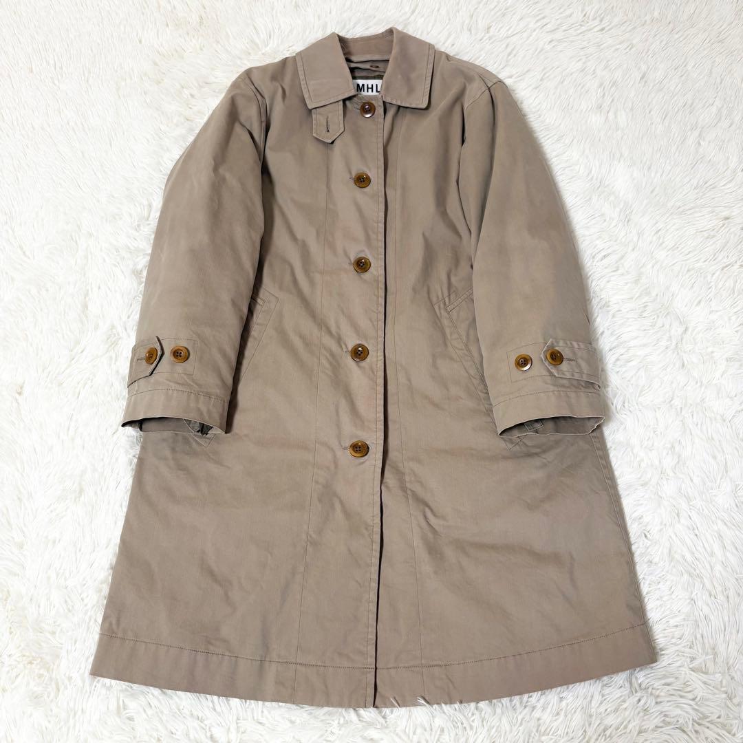 MHL. マーガレットハウエル ステンカラーコート ダウンライナー付 ブラウン