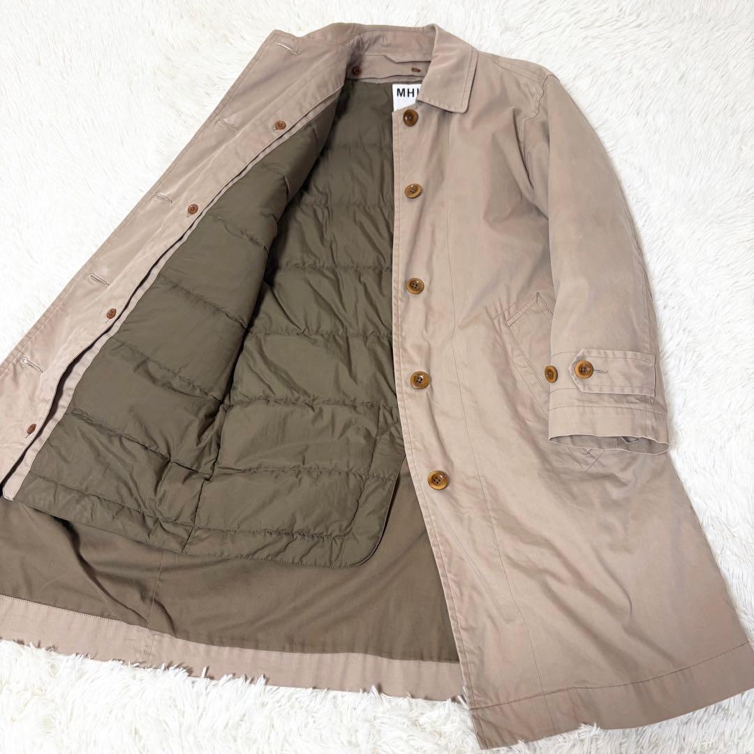 MHL. マーガレットハウエル ステンカラーコート ダウンライナー付 ブラウン