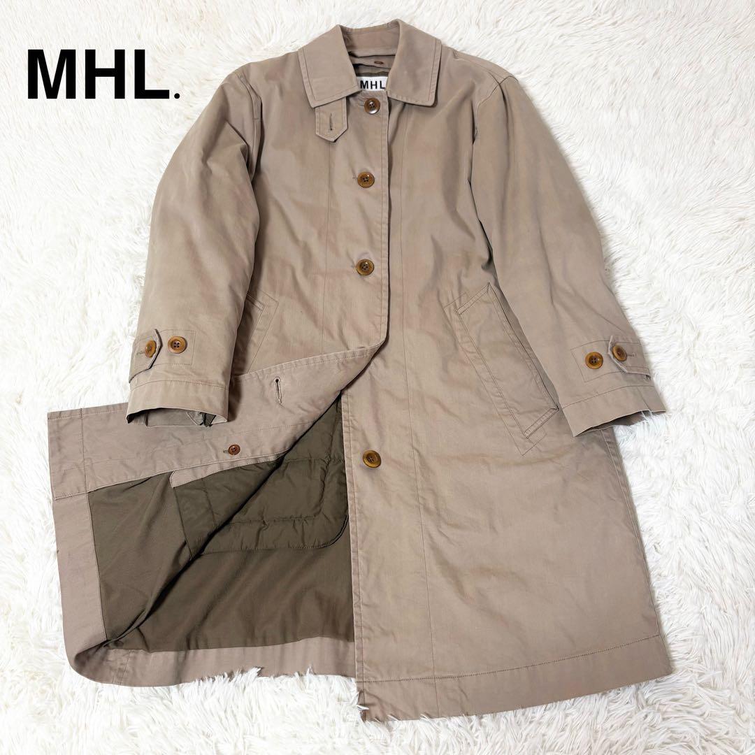 MHL. マーガレットハウエル ステンカラーコート ダウンライナー付 ブラウン