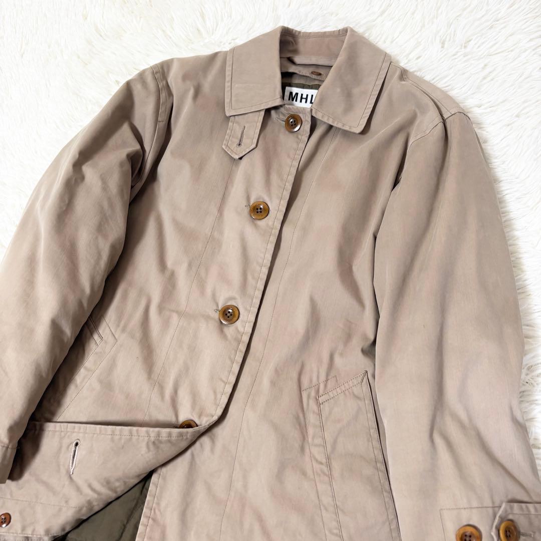 MHL. マーガレットハウエル ステンカラーコート ダウンライナー付 ブラウン