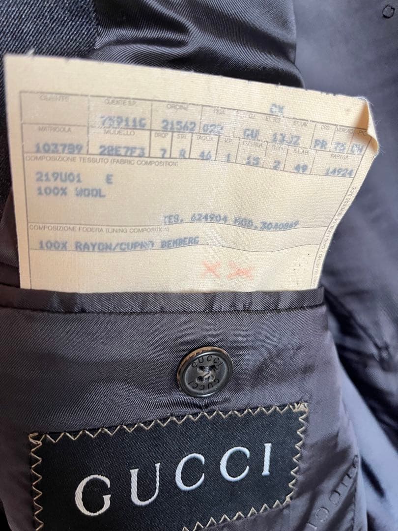 美品GUCCI スーツ　グレー　サイズ46 セットアップ