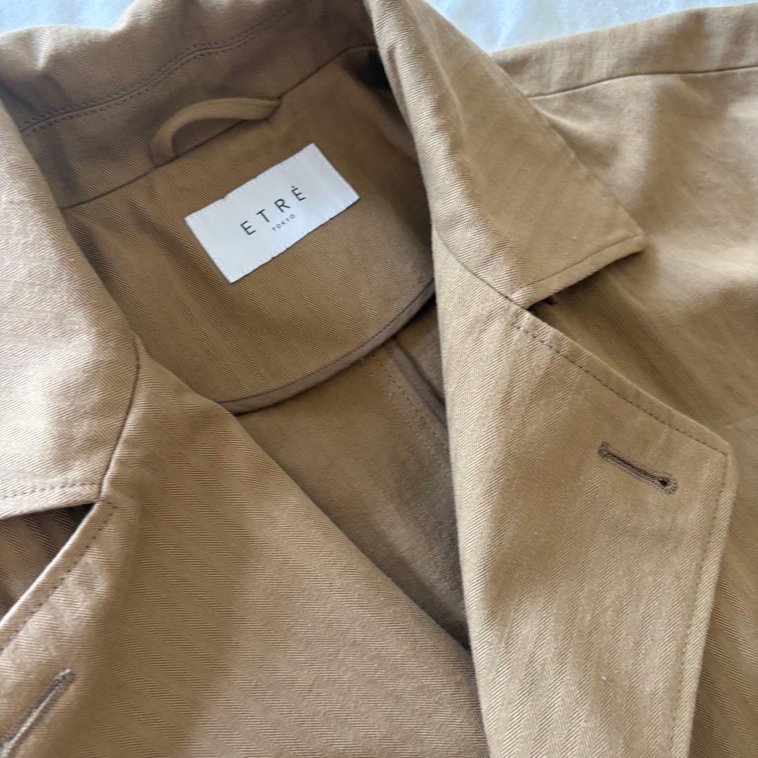 ETRETOKYO ヘリンボーンオーバーサイズコートM