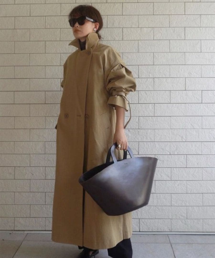 ETRETOKYO ヘリンボーンオーバーサイズコートM