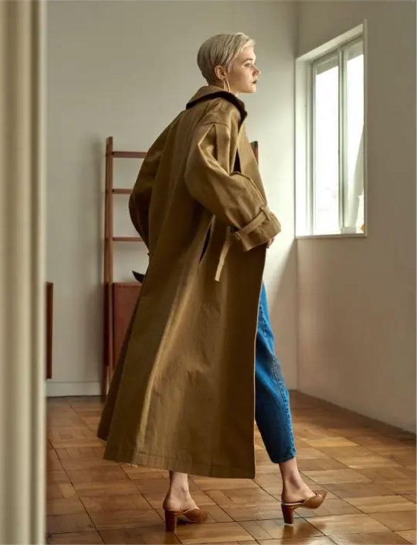 ETRETOKYO ヘリンボーンオーバーサイズコートM