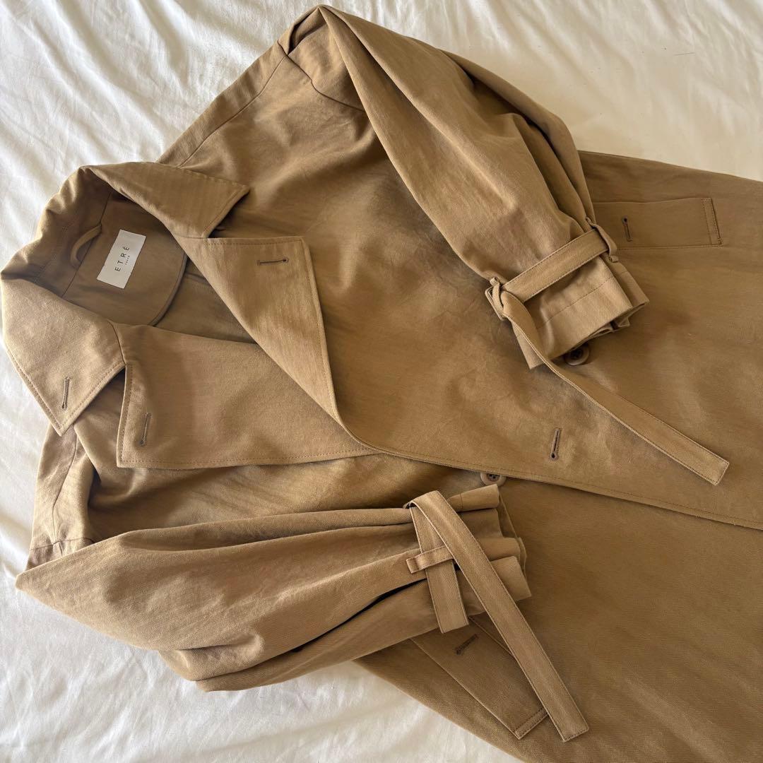 ETRETOKYO ヘリンボーンオーバーサイズコートM