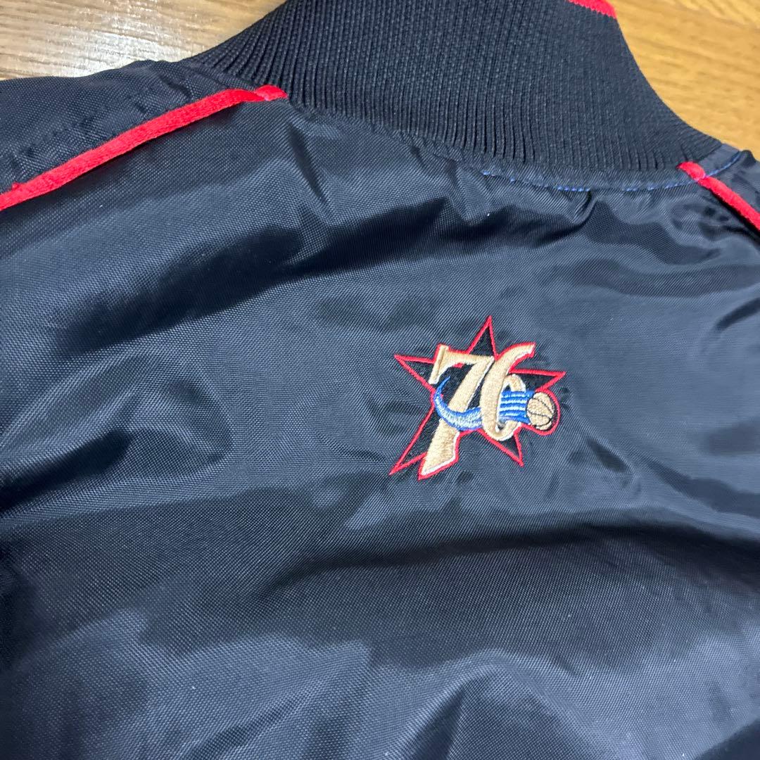 NIKE NBA 76ers 90s? ビンテージ ナイロンスタジャン L 古着