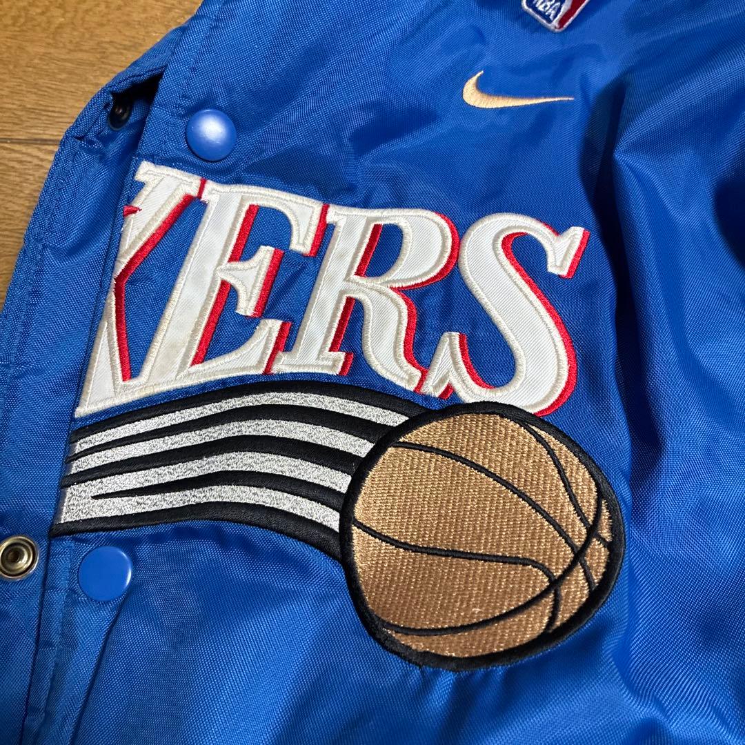 NIKE NBA 76ers 90s? ビンテージ ナイロンスタジャン L 古着