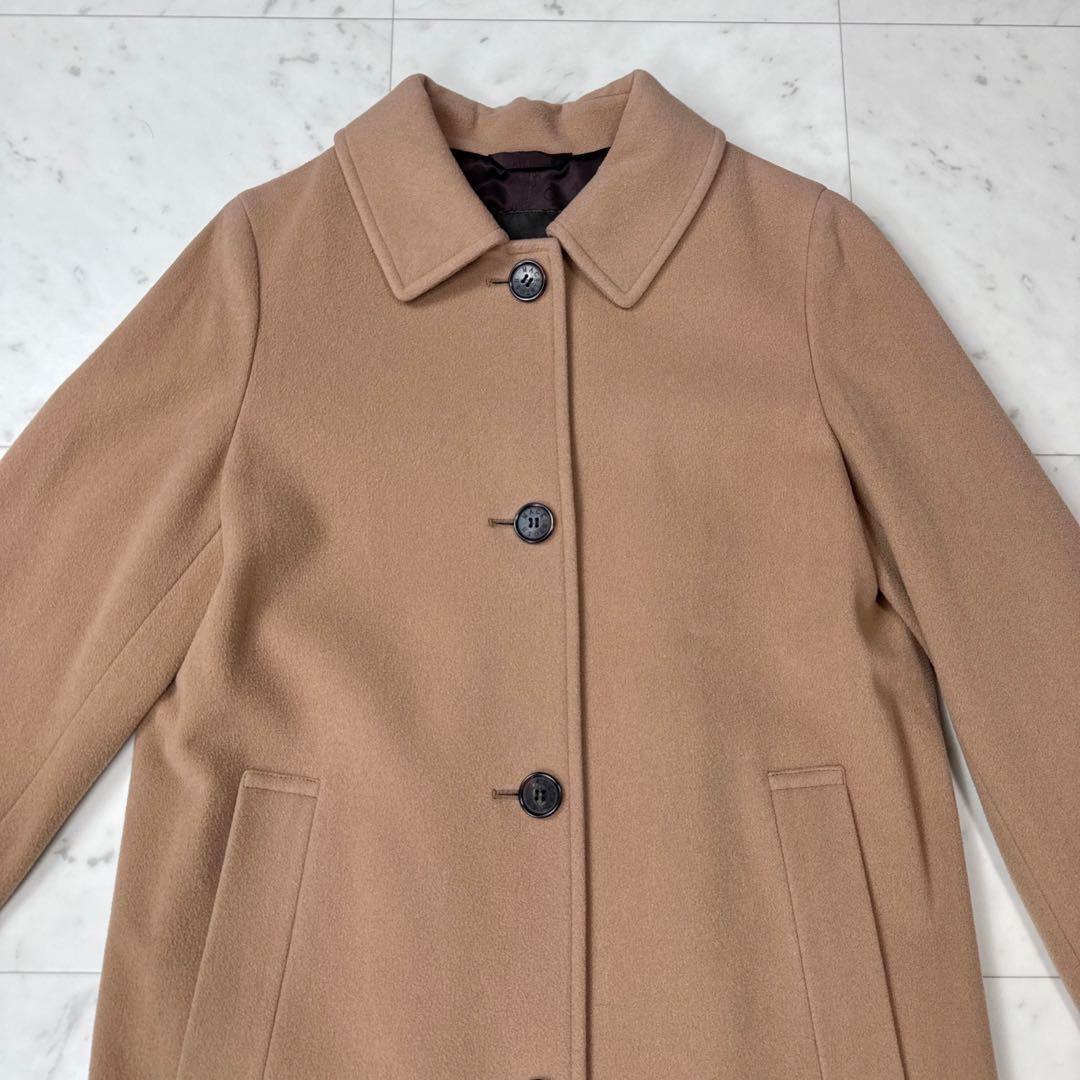 美品 マッキントッシュロンドン メルトンステンカラーコート キャメル サイズ38