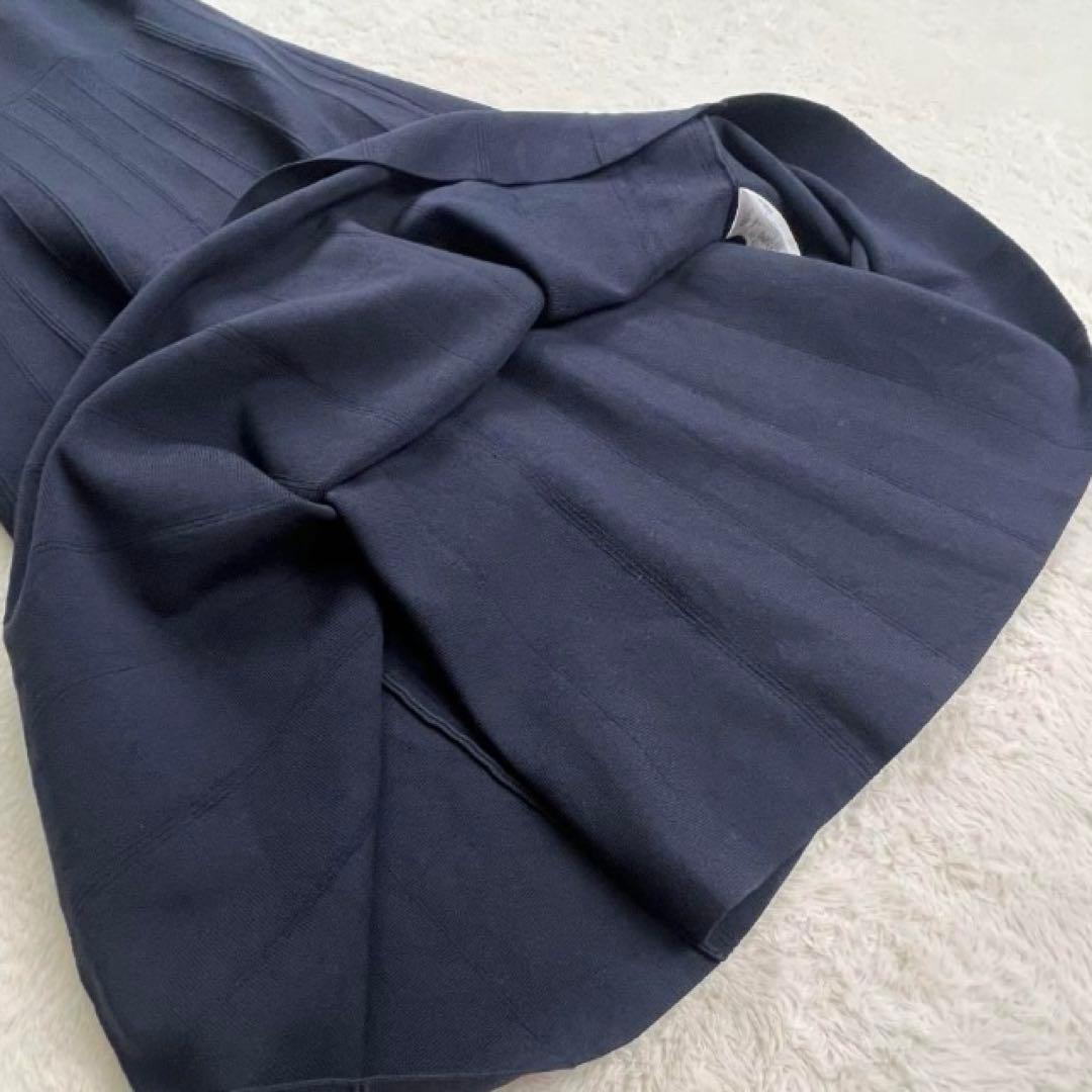 【セルフォード】レーヨンニットロングワンピース☆ノースリーブ☆クルーネック☆M