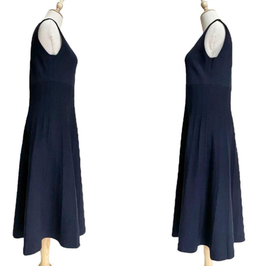 【セルフォード】レーヨンニットロングワンピース☆ノースリーブ☆クルーネック☆M