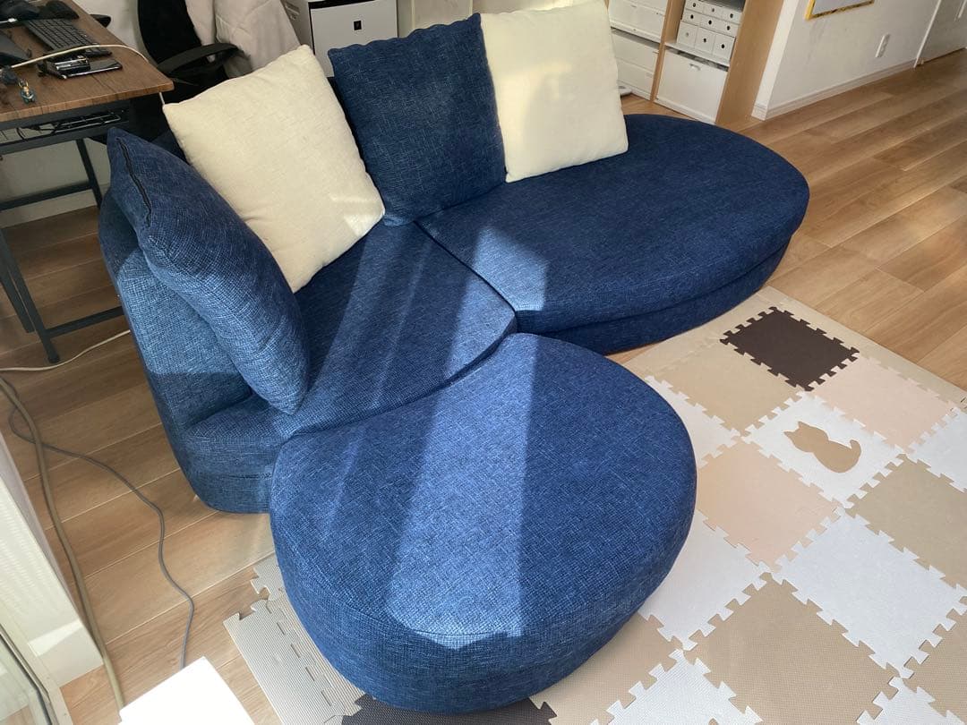 【セット販売】おしゃれカウチソファ　幅2300 ②【合計51000円】