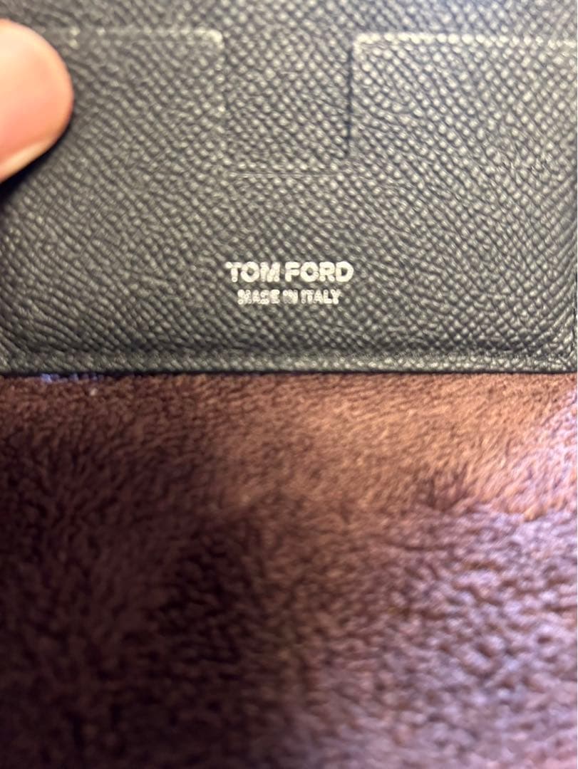 【美品】トムフォード　マネークリップ　折り財布　黒