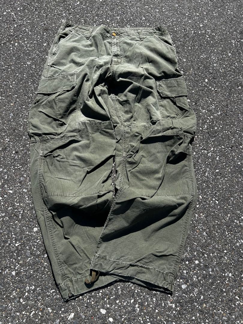 90s Carhartt 極太パンツ 36/32古着 オリーブ