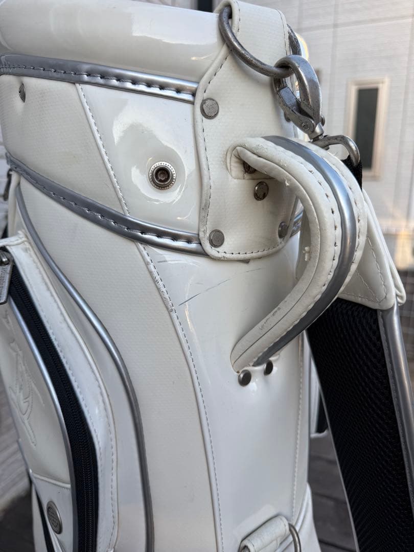 マンシングウェア ゴルフ キャディバッグ キャスター付き ホワイト