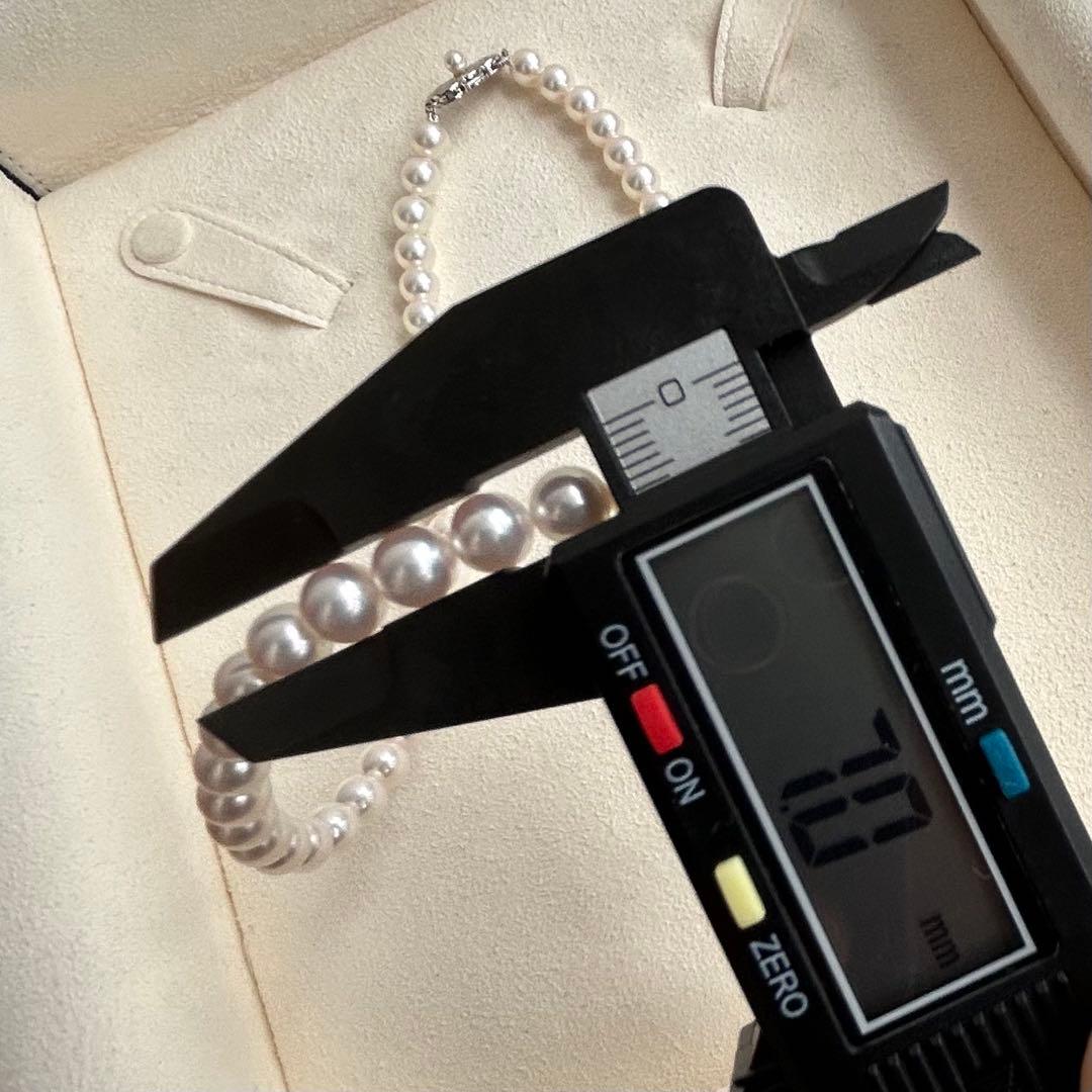 【美品・糸替え済】ミキモト　パールネックレス　約6.5-7.0㎜　約43㎝