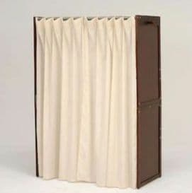 伸縮クローゼット　カーテン付き　DBR色