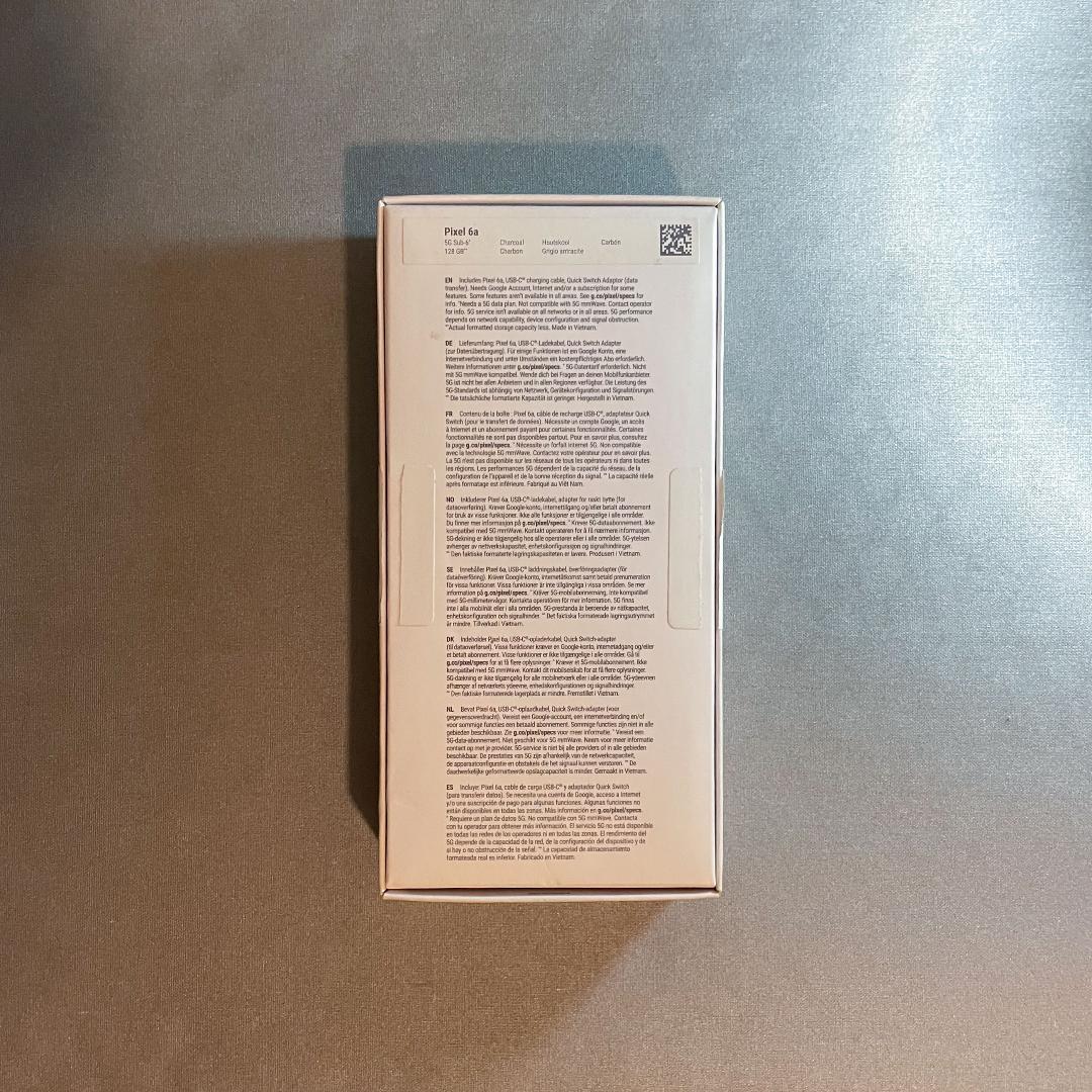 Google Pixel 6a (128GB)【チャコール】元箱付き