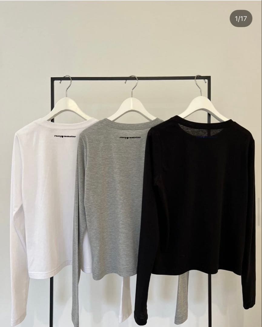 トップス back logo long T-shirt