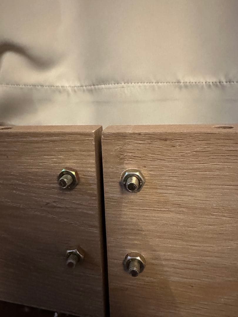 ダブルサイズ　木目調ローベッド　スノコタイプ