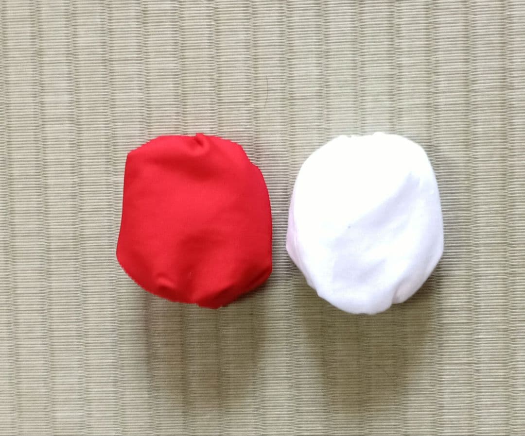 紅白玉入れ　室内用　玉は紅白それぞれ30個　収納バスケットセット