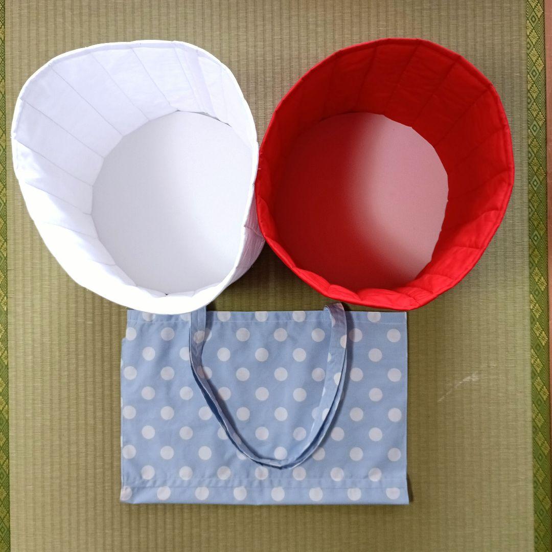 紅白玉入れ　室内用　玉は紅白それぞれ30個　収納バスケットセット