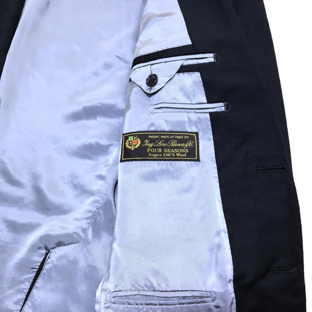 ロロピアーナ Super130's 生地 紺ブレザー A5 本切羽ダークネイビー