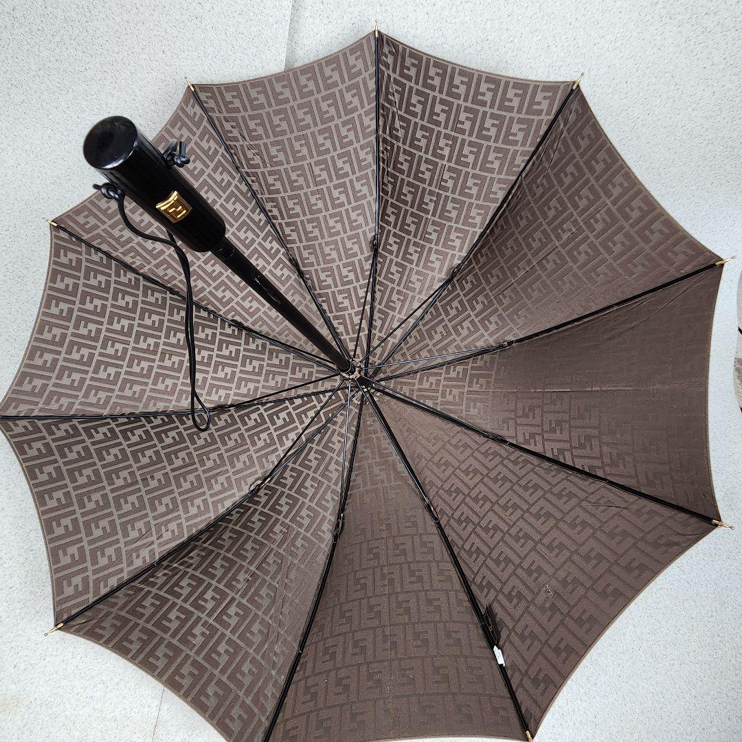 ⭐極美品⭐ FENDI ズッカ柄 長傘 雨傘 日傘 FFロゴ FF金具