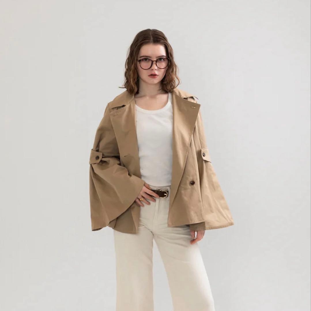 ジャケット・アウター RANCLIC bell sleeve short trench coat