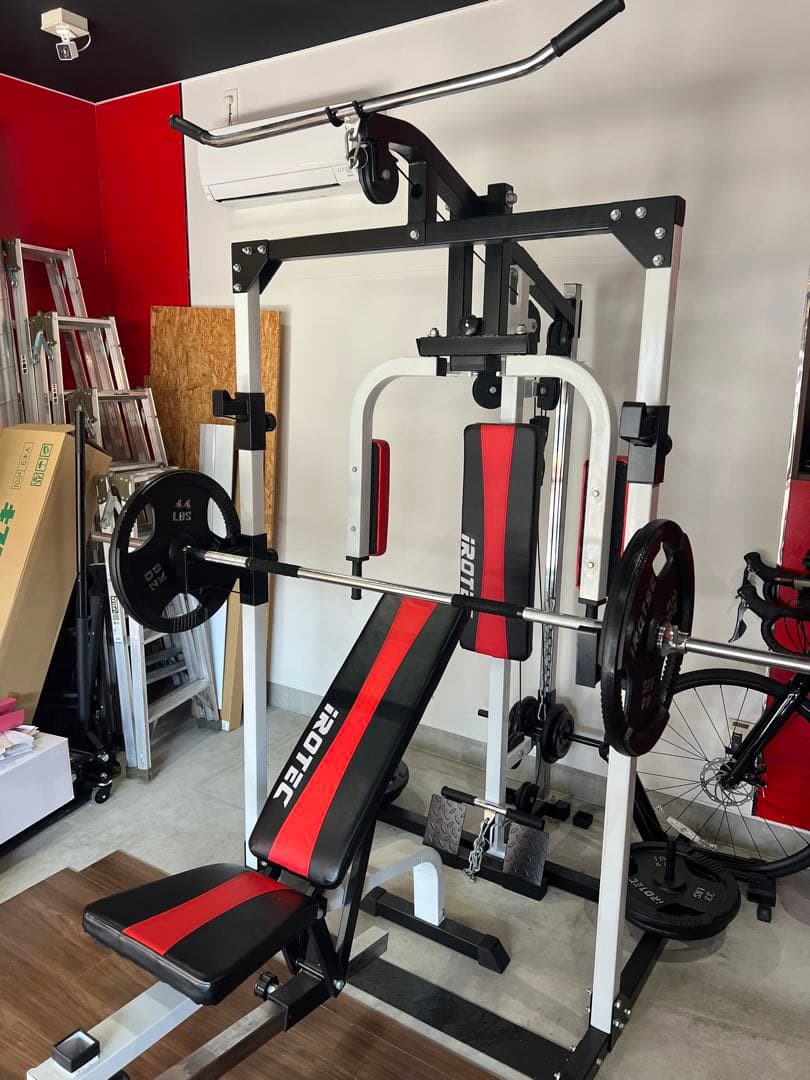 iRotec ウェイトトレーニングマシンとダンベルセット おまけ付き