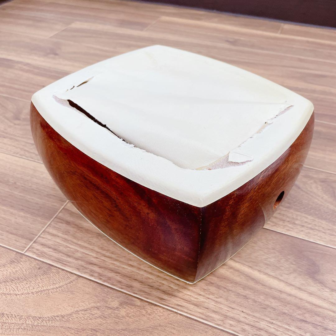 三味線 中棹 紅木 綾杉胴 犬皮 1本溝 和楽器