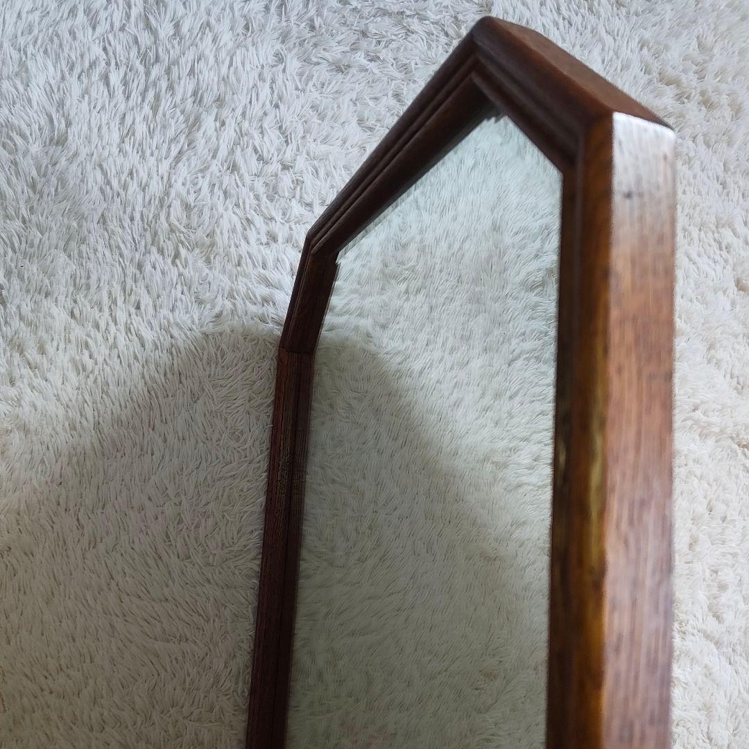 ヴィンテージ 起立木工 オーク材 壁掛けミラー