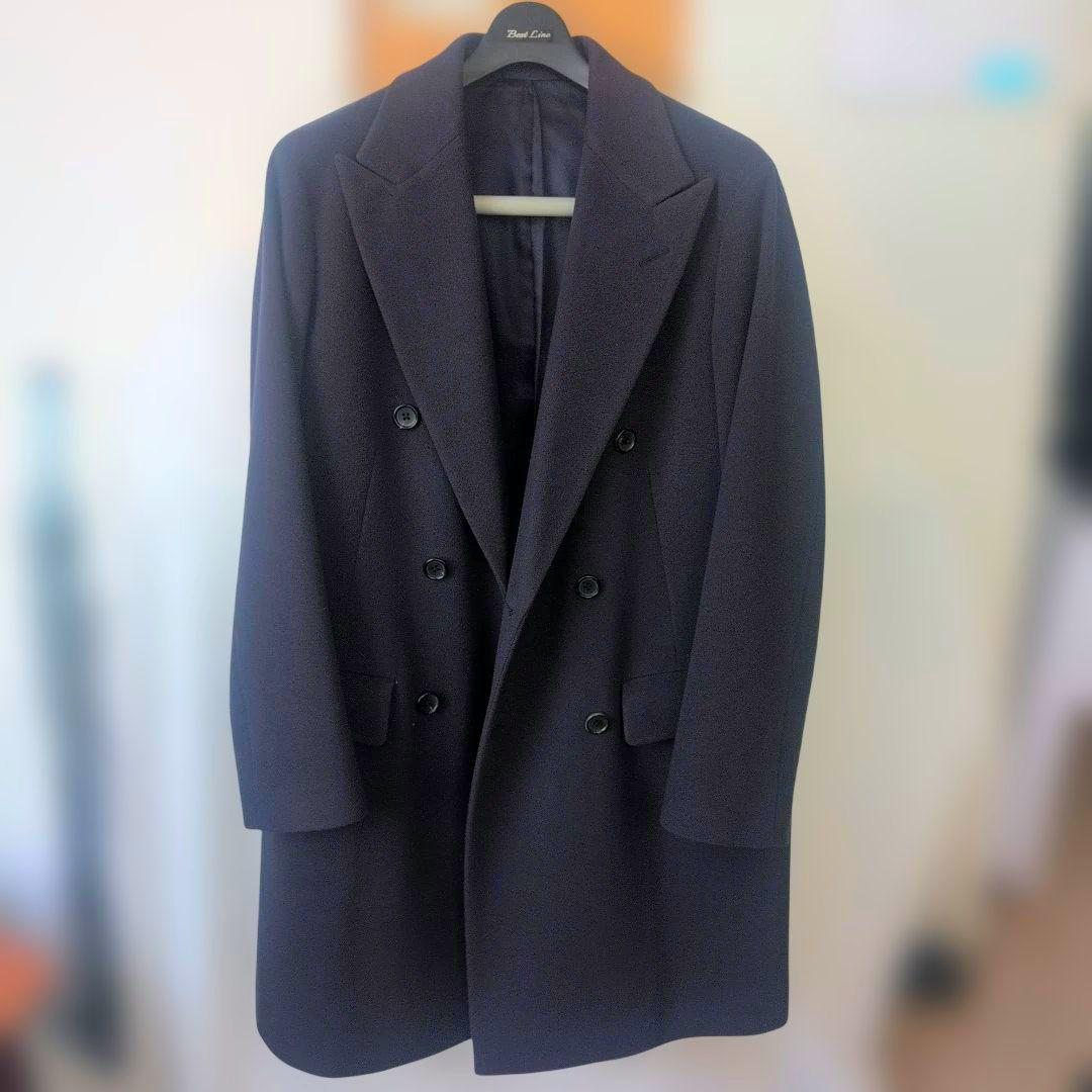 【新品未使用】メルトン 6ボタン ダブルブレスト チェスターコート 50サイズ