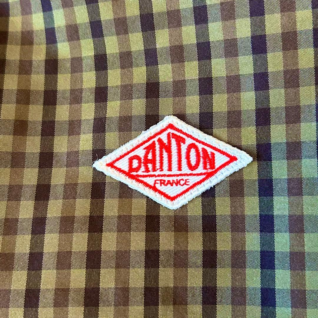 DANTON ダントン ナイロンタフタステンカラー　チェック スプリングコート