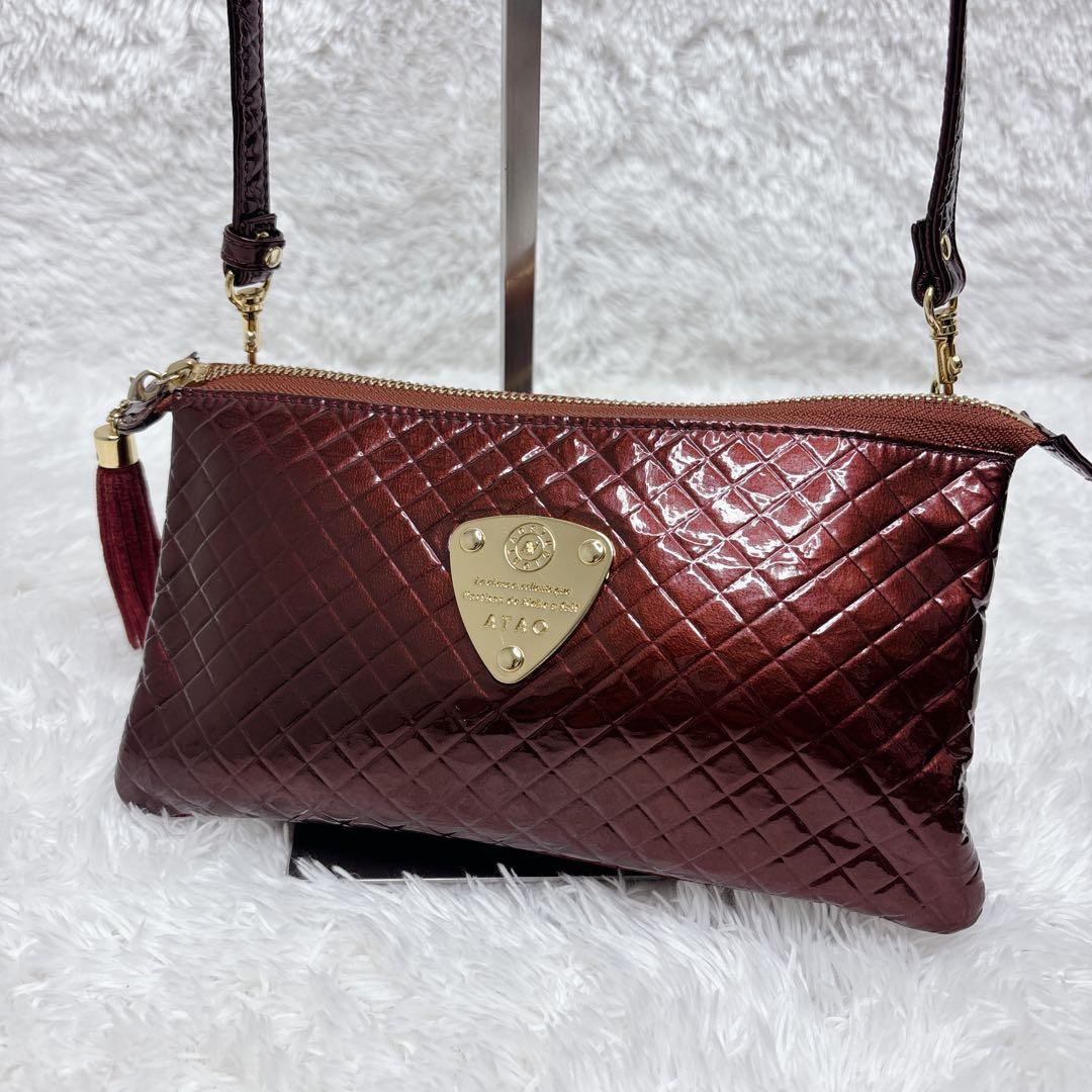 ATAO アタオ お財布ポシェット ブーブー クロス 財布 ワイン ショルダー