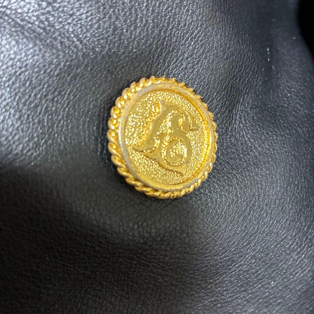 【Pinky&Dianne】美品高級ブルーフォックス襟リアルレザー ロングコート