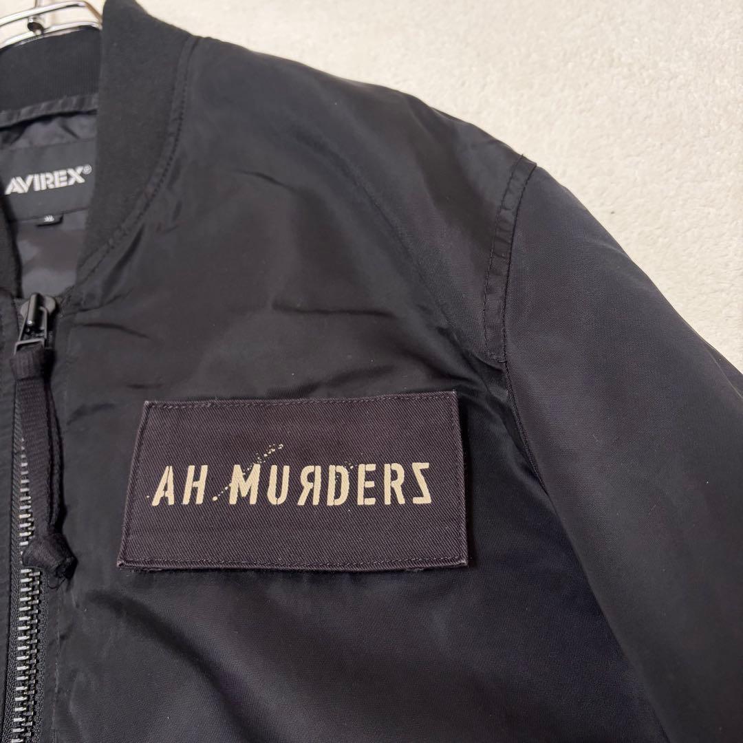 【美品XL】AVIREX×AH murderz MA-1 ブルゾン 黒
