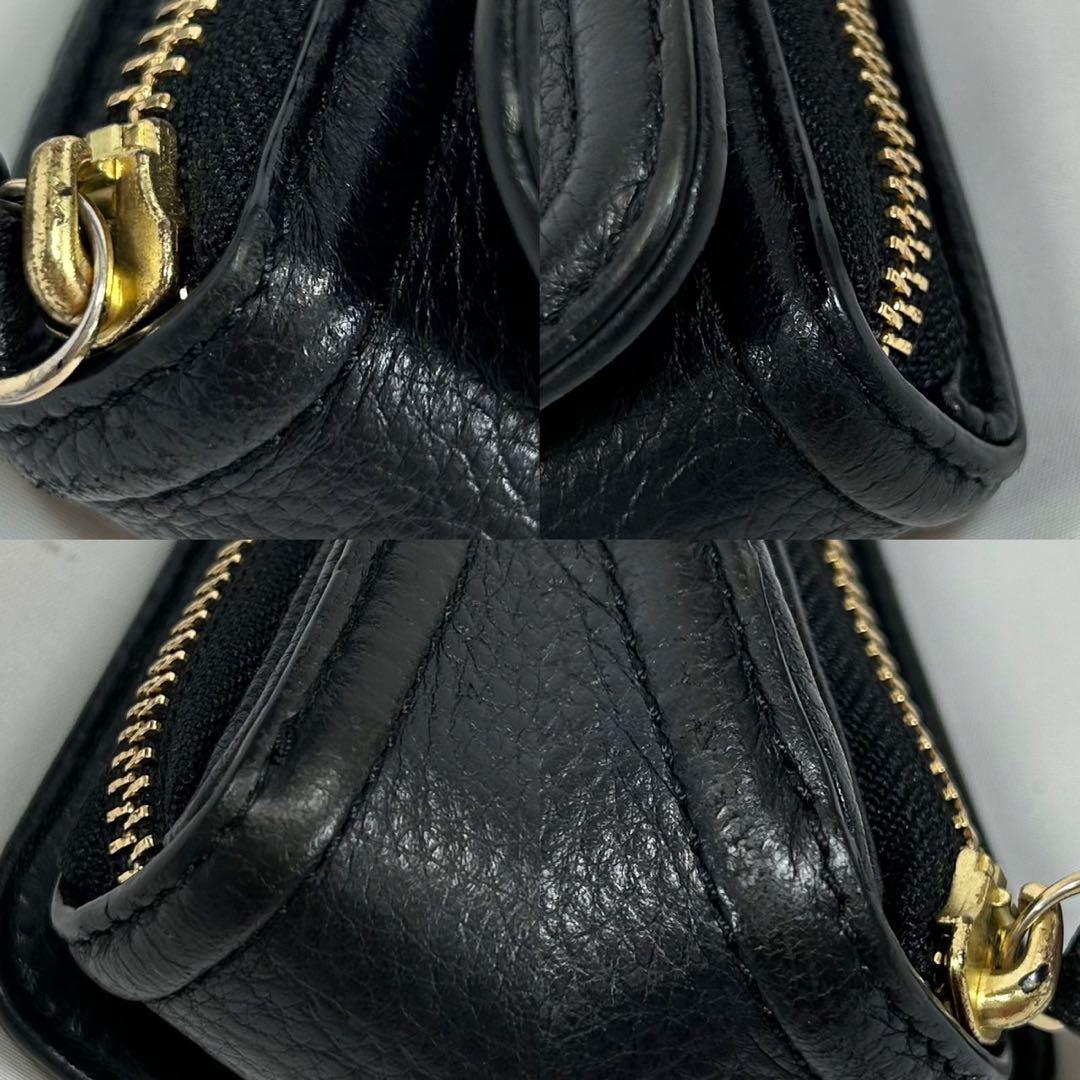 【極美品】トリーバーチ 2way ショルダーウォレット レザー 肩掛け 黒